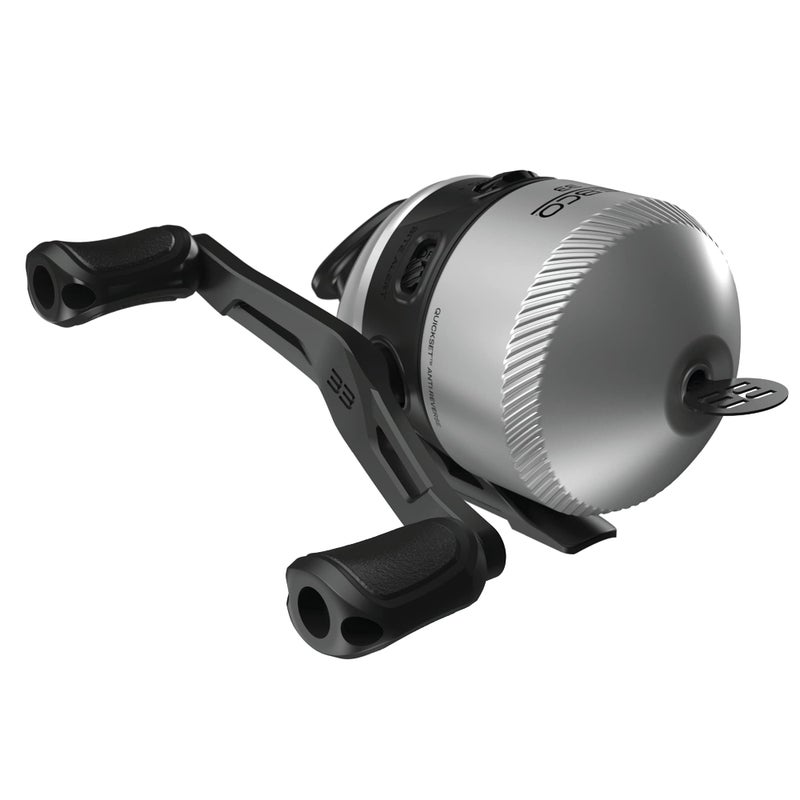 Zebco 33 Spincast Fishing Reel, Size 30 Reel, Right or Left-Hand Retrieve, 10-Pound Zebco Cajun Fishing Line, Graphite Frame Silver/Black - Image 1